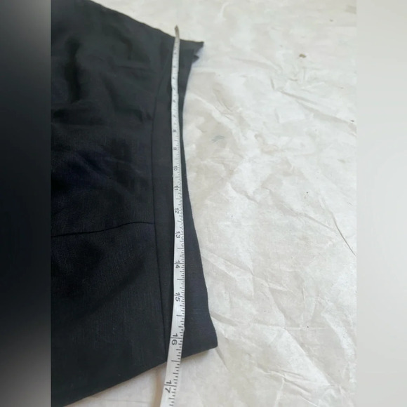 Kasper 14P Petite Solid Black Linen Rayon Lined Dress Pants Inseam 27’ EUC - Picture 4 of 6